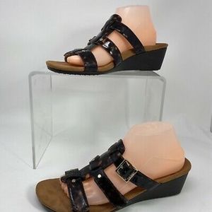 Vionic Radia Tortoise Patent sz 10 Comfort Sandals